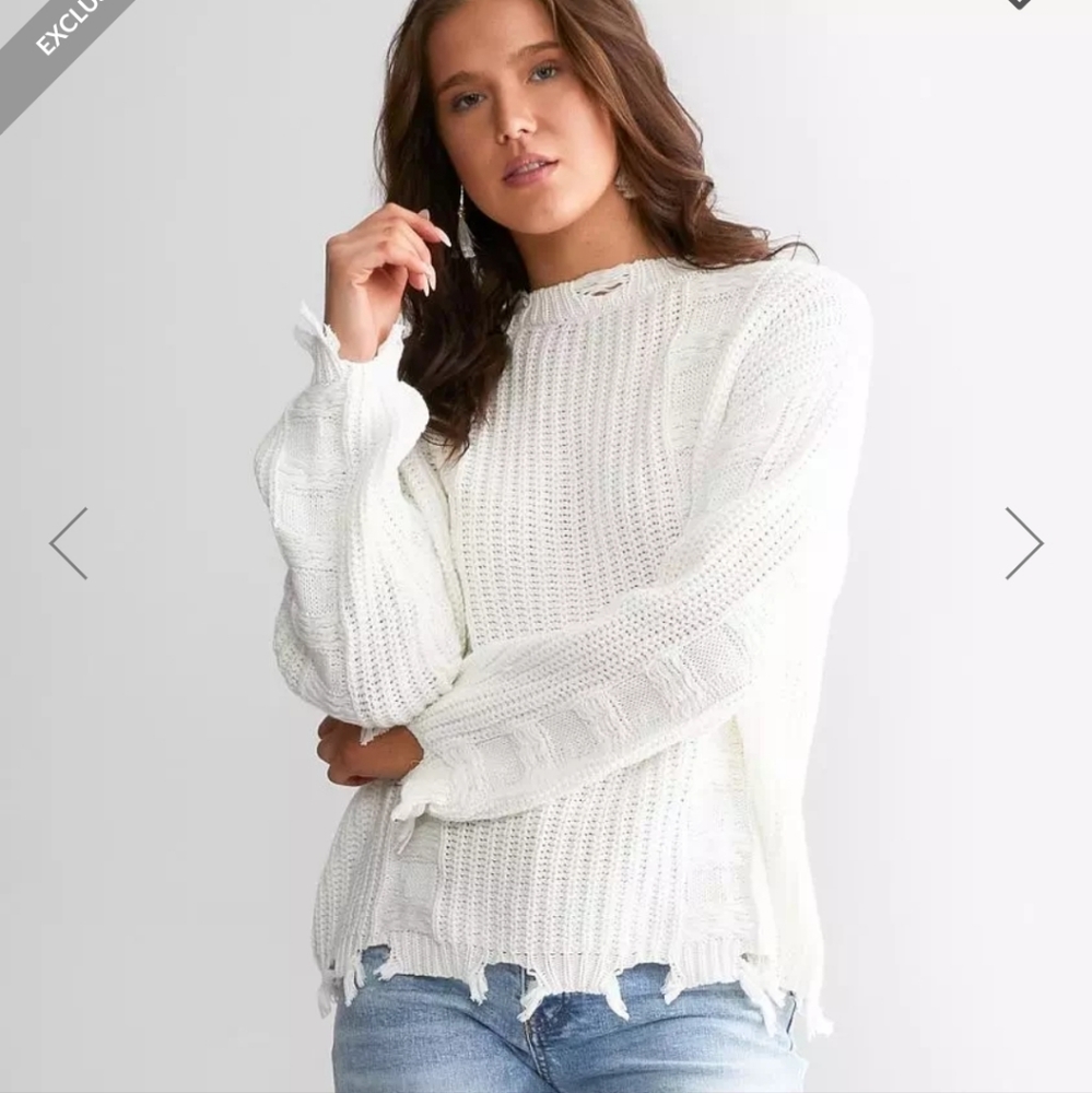 Daytrip Cropped destructed sweater